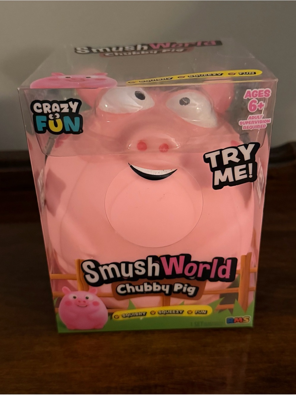 Smush World Chubby Pig - jumbo squishy pig - RMS crazy fun - from Five Below